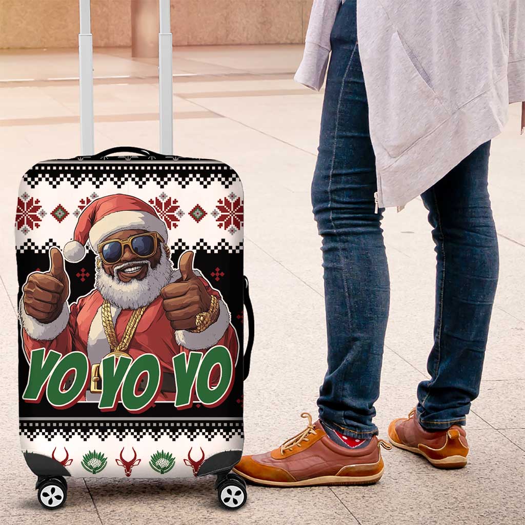 South Africa Christmas Luggage Cover Hip Hop Santa Claus