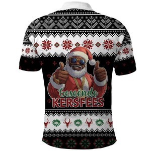 South Africa Christmas Polo Shirt Hip Hop Santa Claus