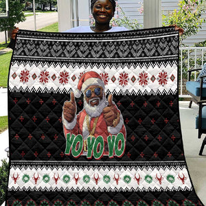 South Africa Christmas Quilt Hip Hop Santa Claus