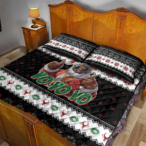 South Africa Christmas Quilt Bed Set Hip Hop Santa Claus