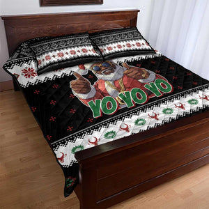 South Africa Christmas Quilt Bed Set Hip Hop Santa Claus