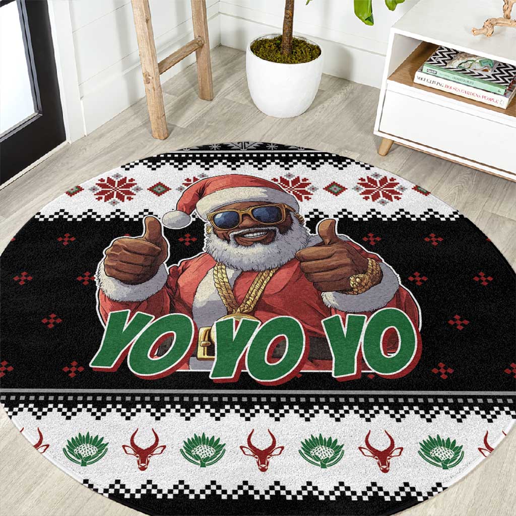 South Africa Christmas Round Carpet Hip Hop Santa Claus