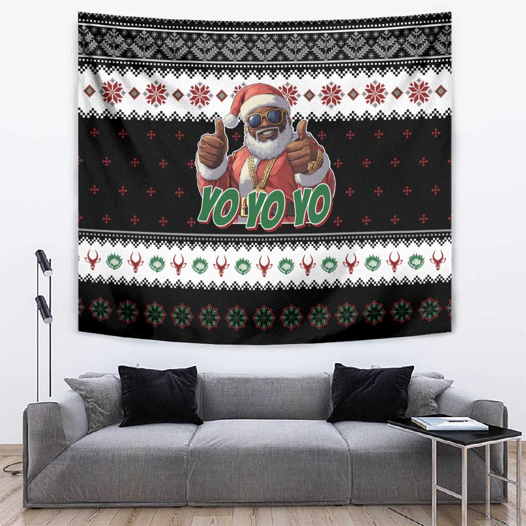 South Africa Christmas Tapestry Hip Hop Santa Claus