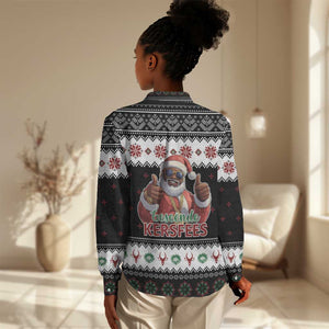 South Africa Christmas Women Casual Shirt Hip Hop Santa Claus