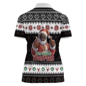 South Africa Christmas Women Polo Shirt Hip Hop Santa Claus