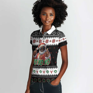 South Africa Christmas Women Polo Shirt Hip Hop Santa Claus