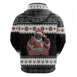 South Africa Christmas Zip Hoodie Hip Hop Santa Claus