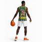 South Africa Christmas Basketball Jersey Funny Santa Riding Springbok LT05