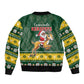 South Africa Christmas Bomber Jacket Funny Santa Riding Springbok