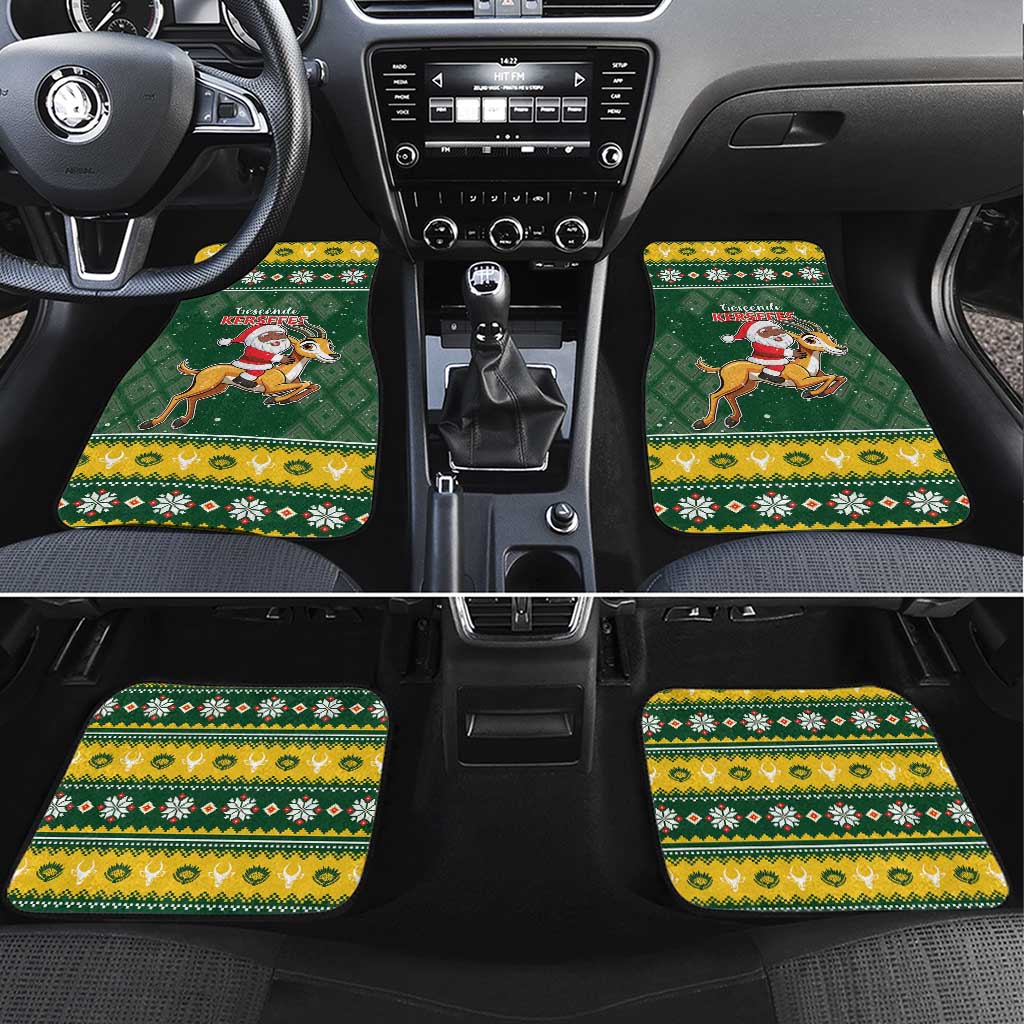 South Africa Christmas Car Mats Funny Santa Riding Springbok