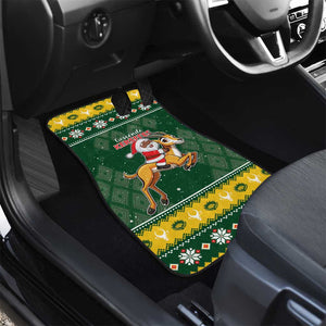 South Africa Christmas Car Mats Funny Santa Riding Springbok