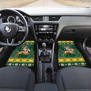 South Africa Christmas Car Mats Funny Santa Riding Springbok