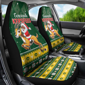 South Africa Christmas Car Seat Cover Funny Santa Riding Springbok