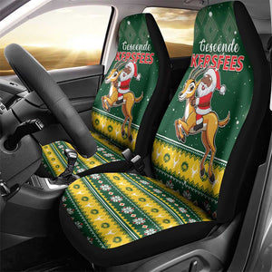 South Africa Christmas Car Seat Cover Funny Santa Riding Springbok