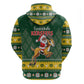 South Africa Christmas Hoodie Funny Santa Riding Springbok LT05