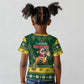 South Africa Christmas Kid T shirt Funny Santa Riding Springbok LT05