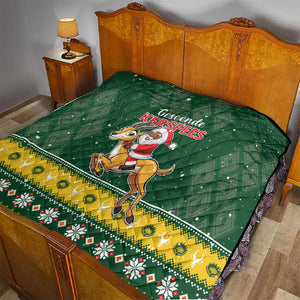 South Africa Christmas Quilt Funny Santa Riding Springbok