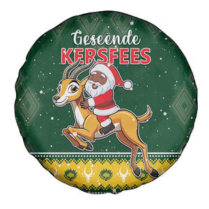 South Africa Christmas Spare Tire Cover Funny Santa Riding Springbok