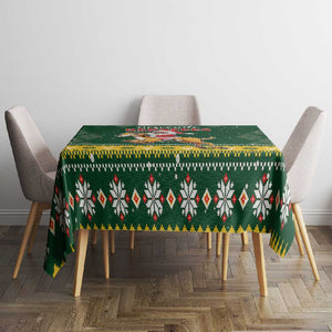 South Africa Christmas Tablecloth Funny Santa Riding Springbok