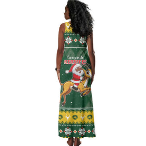 South Africa Christmas Tank Maxi Dress Funny Santa Riding Springbok LT05