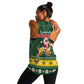 South Africa Christmas Women Racerback Tank Funny Santa Riding Springbok LT05