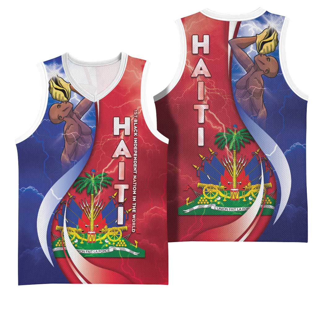 Haiti Independence Day Basketball Jersey The First Black Independent Nation - African Pride