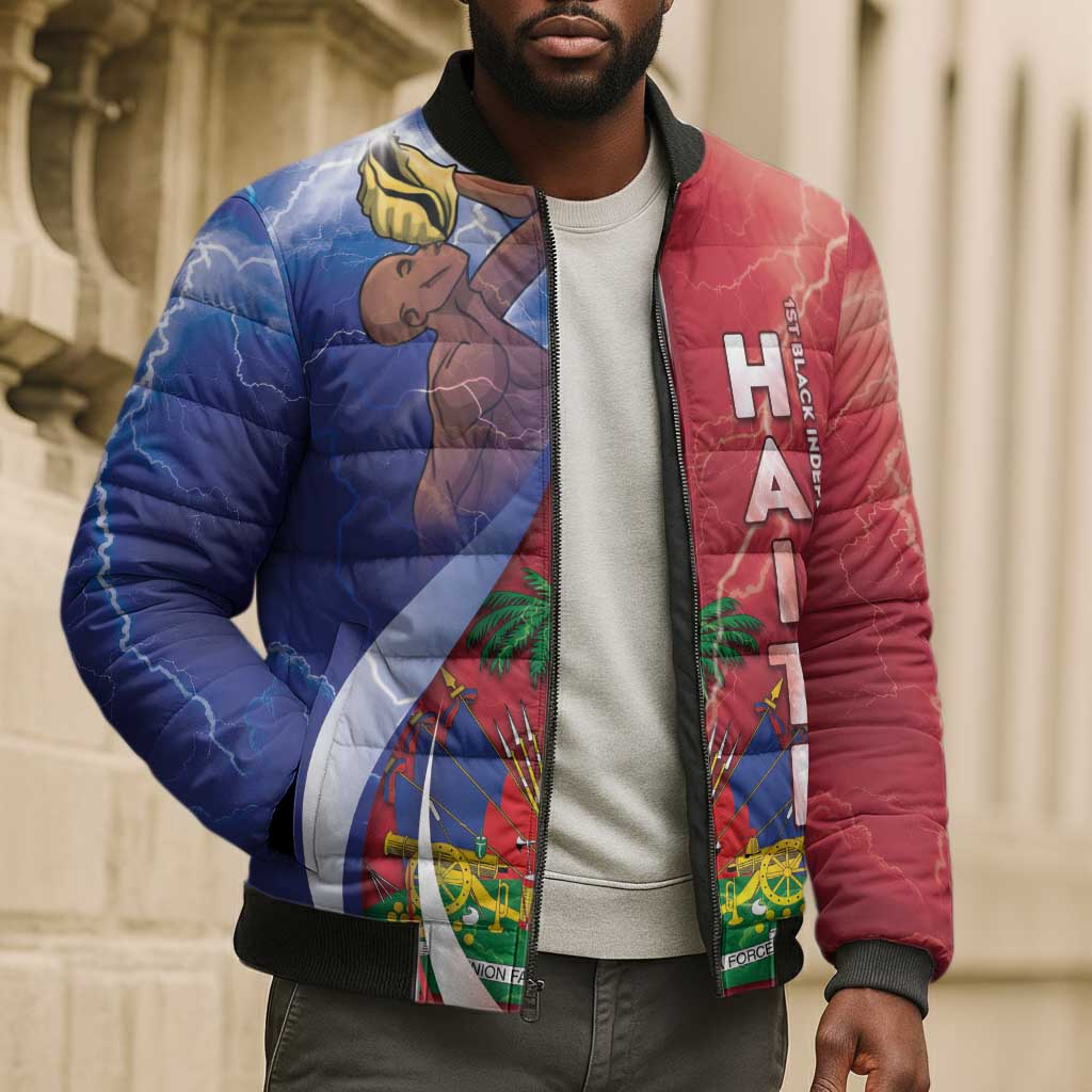 Haiti Independence Day Bomber Puffer Jacket The First Black Independent Nation
