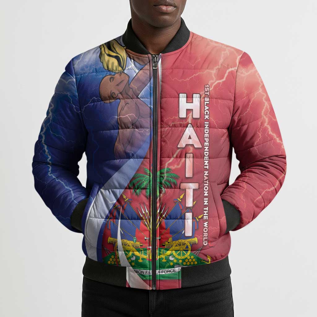 Haiti Independence Day Bomber Puffer Jacket The First Black Independent Nation