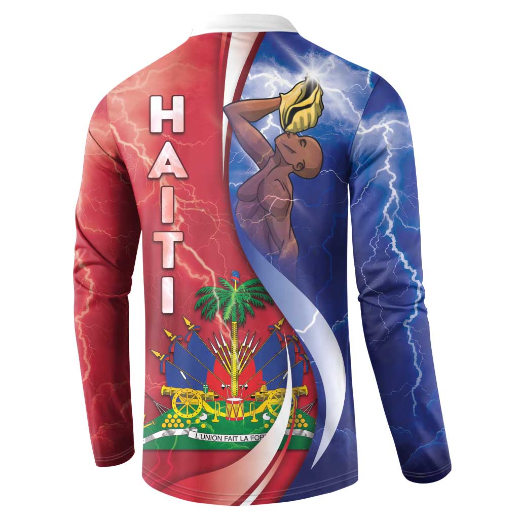 Haiti Independence Day Button Sweatshirt The First Black Independent Nation