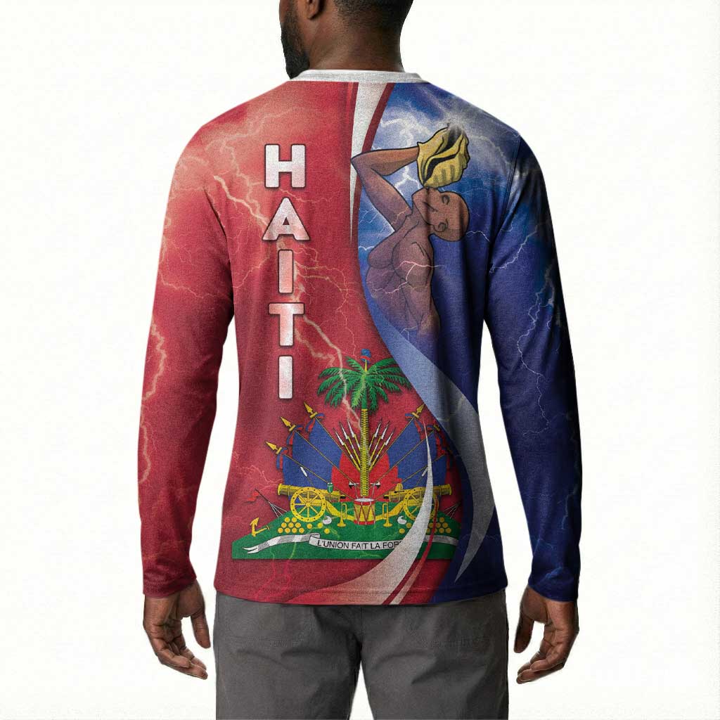 Haiti Independence Day Button Sweatshirt The First Black Independent Nation