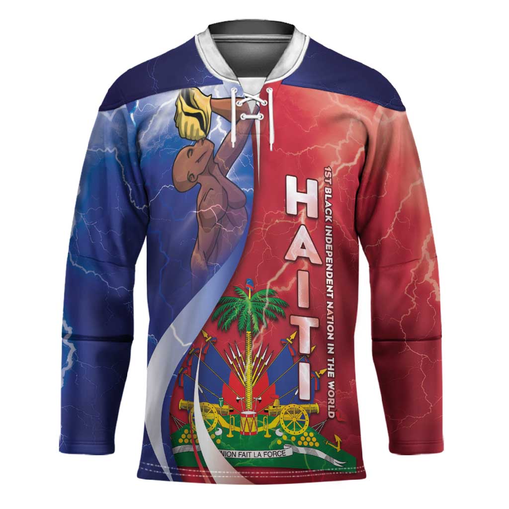 Haiti Independence Day Hockey Jersey The First Black Independent Nation