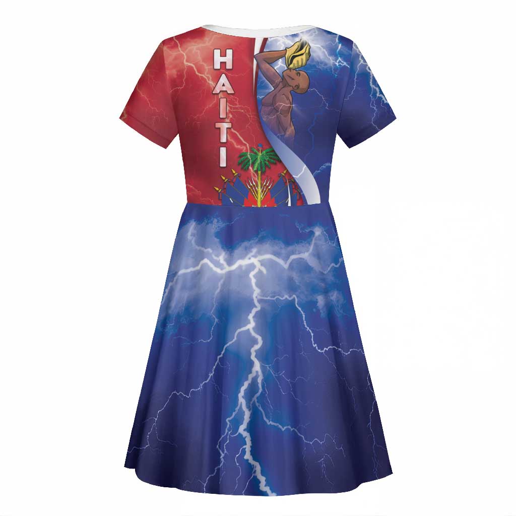 Haiti Independence Day Kid Short Sleeve Dress The First Black Independent Nation LT05