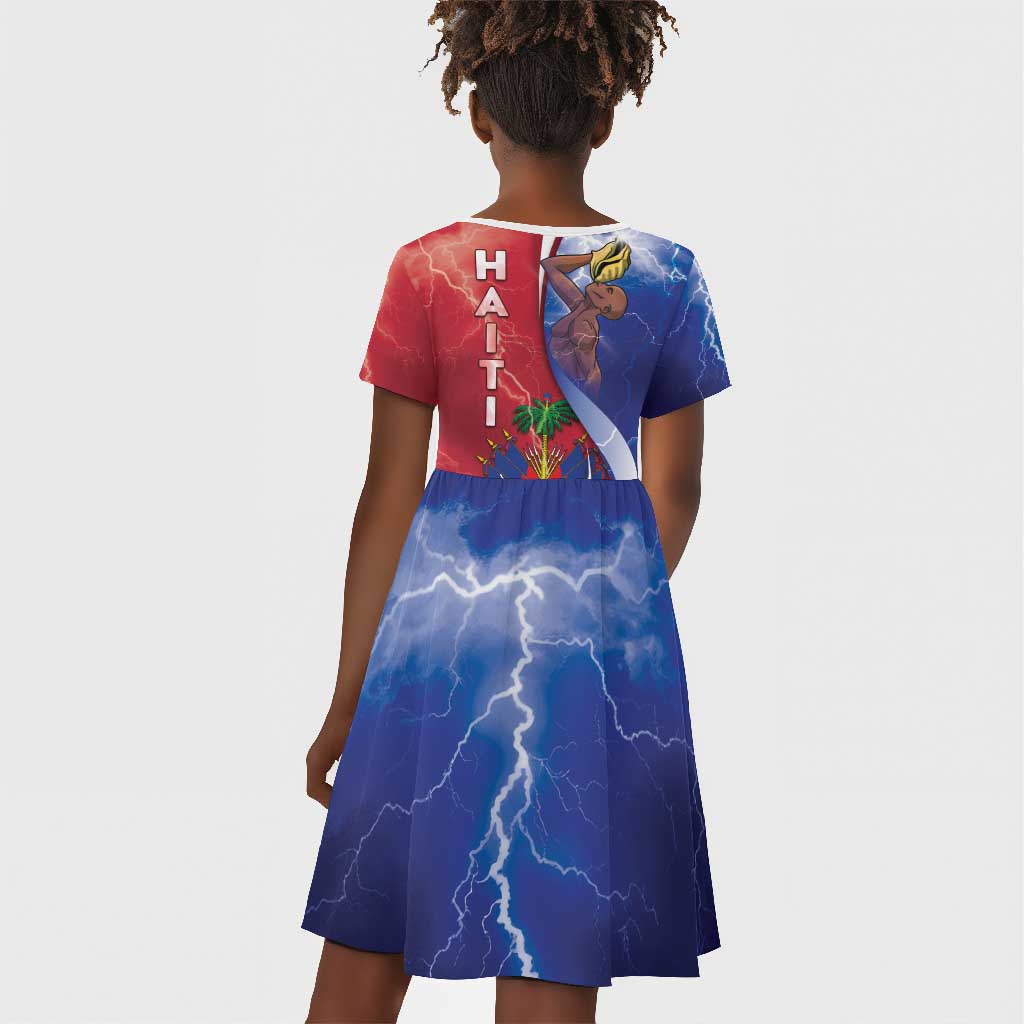 Haiti Independence Day Kid Short Sleeve Dress The First Black Independent Nation LT05