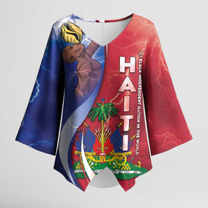 Haiti Independence Day Kimono Sleeve Blouse The First Black Independent Nation
