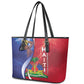 Haiti Independence Day Leather Tote Bag The First Black Independent Nation - African Pride