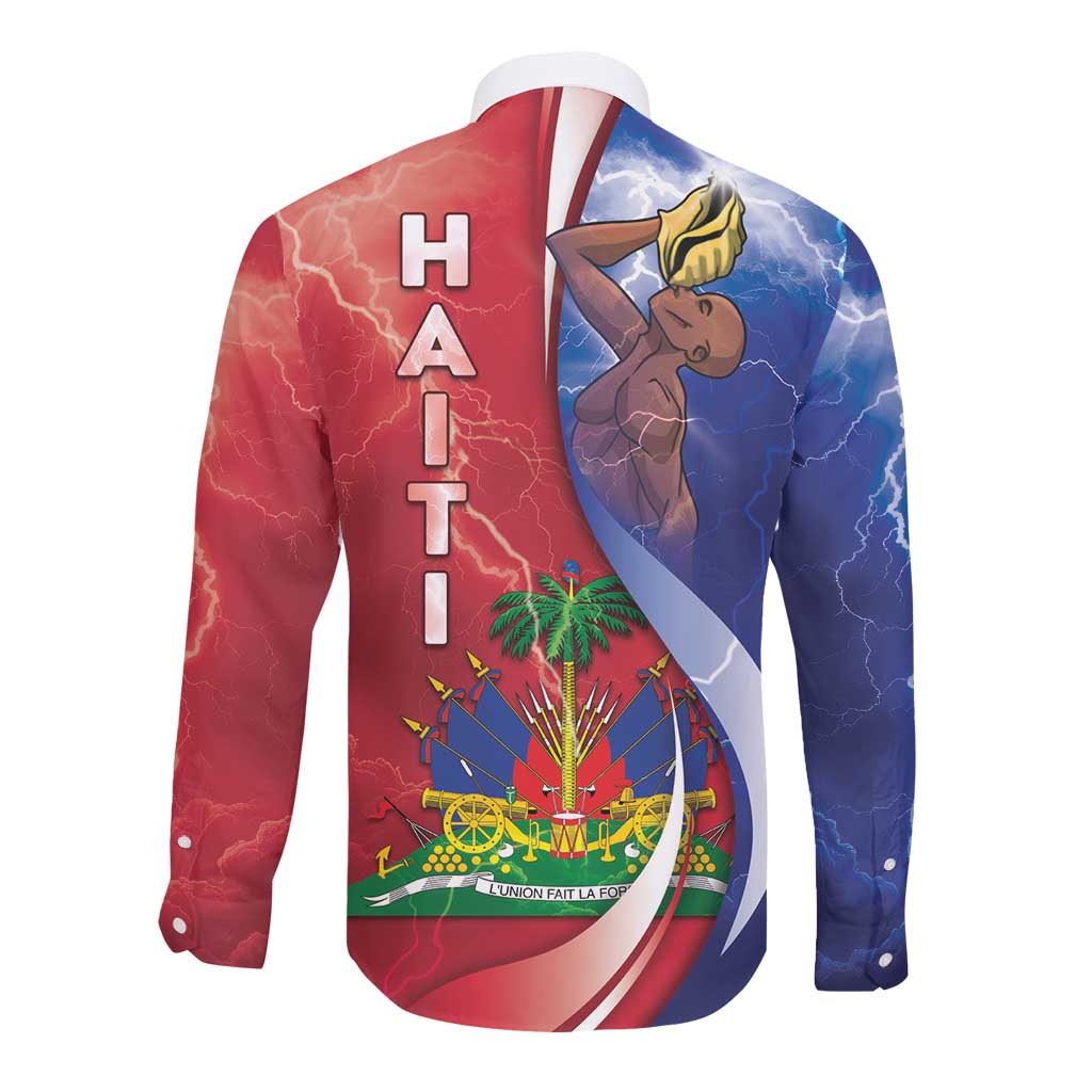 Haiti Independence Day Long Sleeve Button Shirt The First Black Independent Nation - African Pride