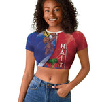 Haiti Independence Day Raglan Cropped T shirt The First Black Independent Nation LT05