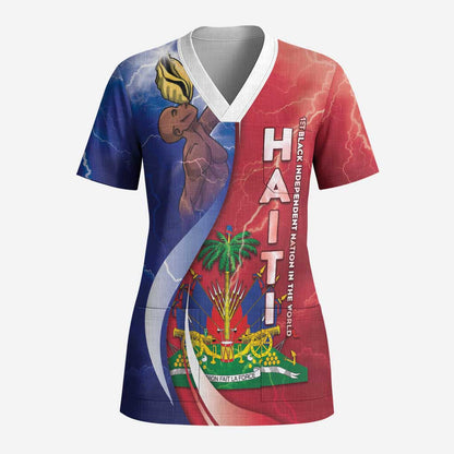 Haiti Independence Day Scrub Top The First Black Independent Nation - African Pride