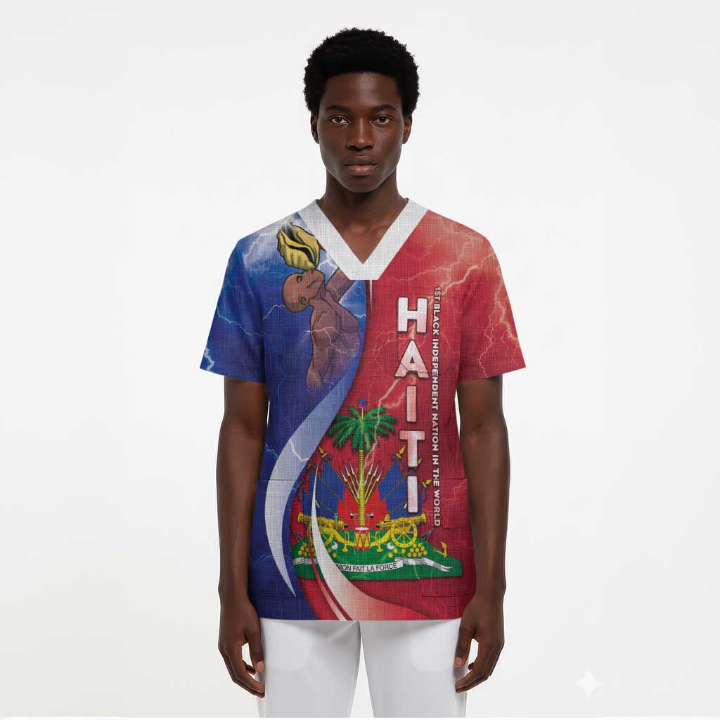 Haiti Independence Day Scrub Top The First Black Independent Nation - African Pride