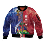 Haiti Independence Day Sleeve Zip Bomber Jacket The First Black Independent Nation - African Pride