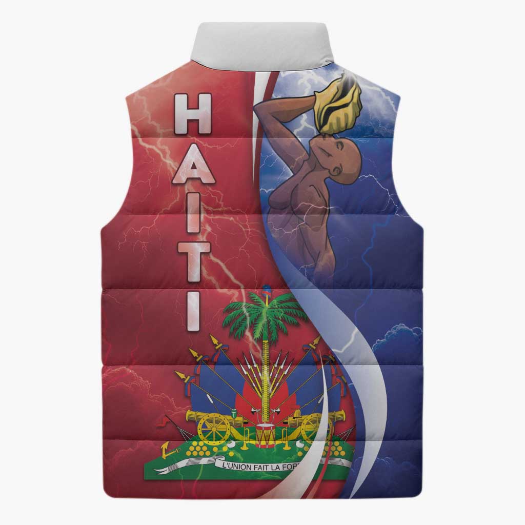 Haiti Independence Day Sleeveless Puffer Jacket The First Black Independent Nation