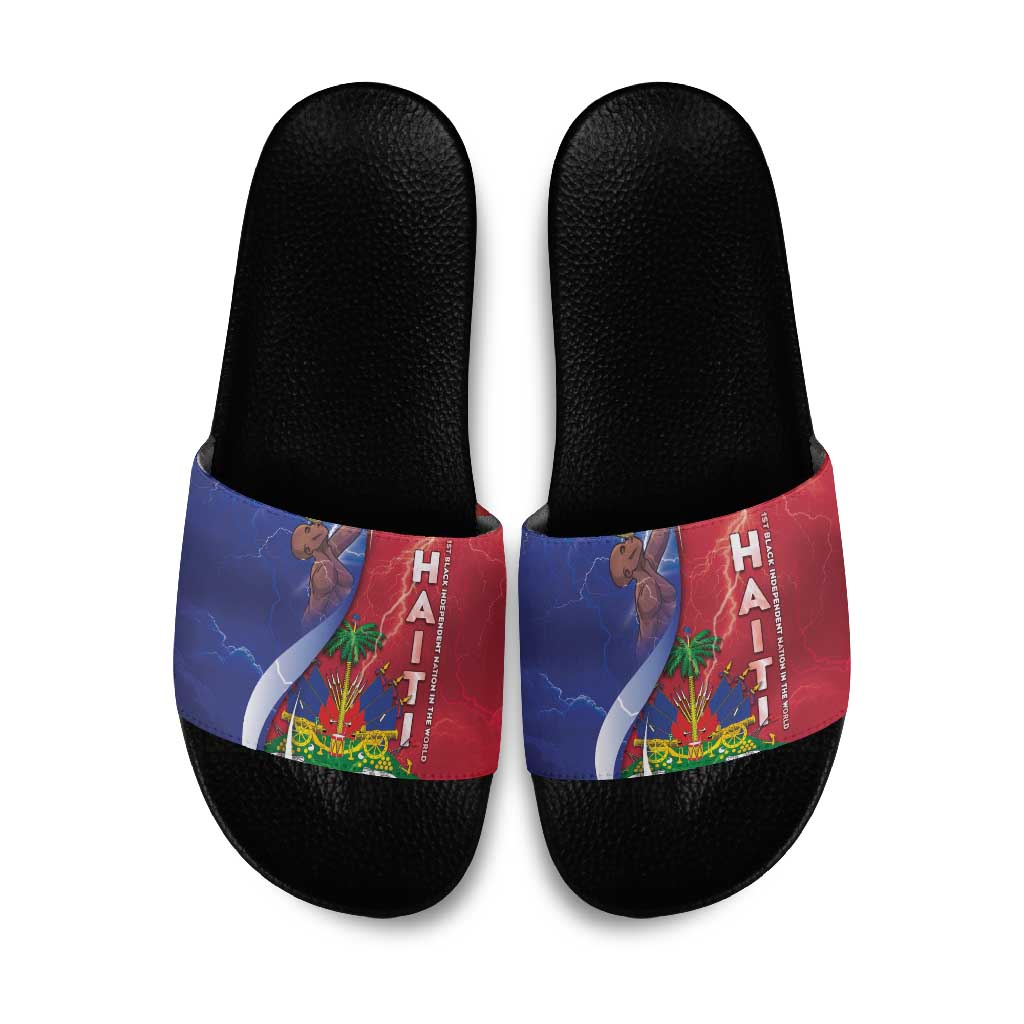Haiti Independence Day Slide Sandals The First Black Independent Nation