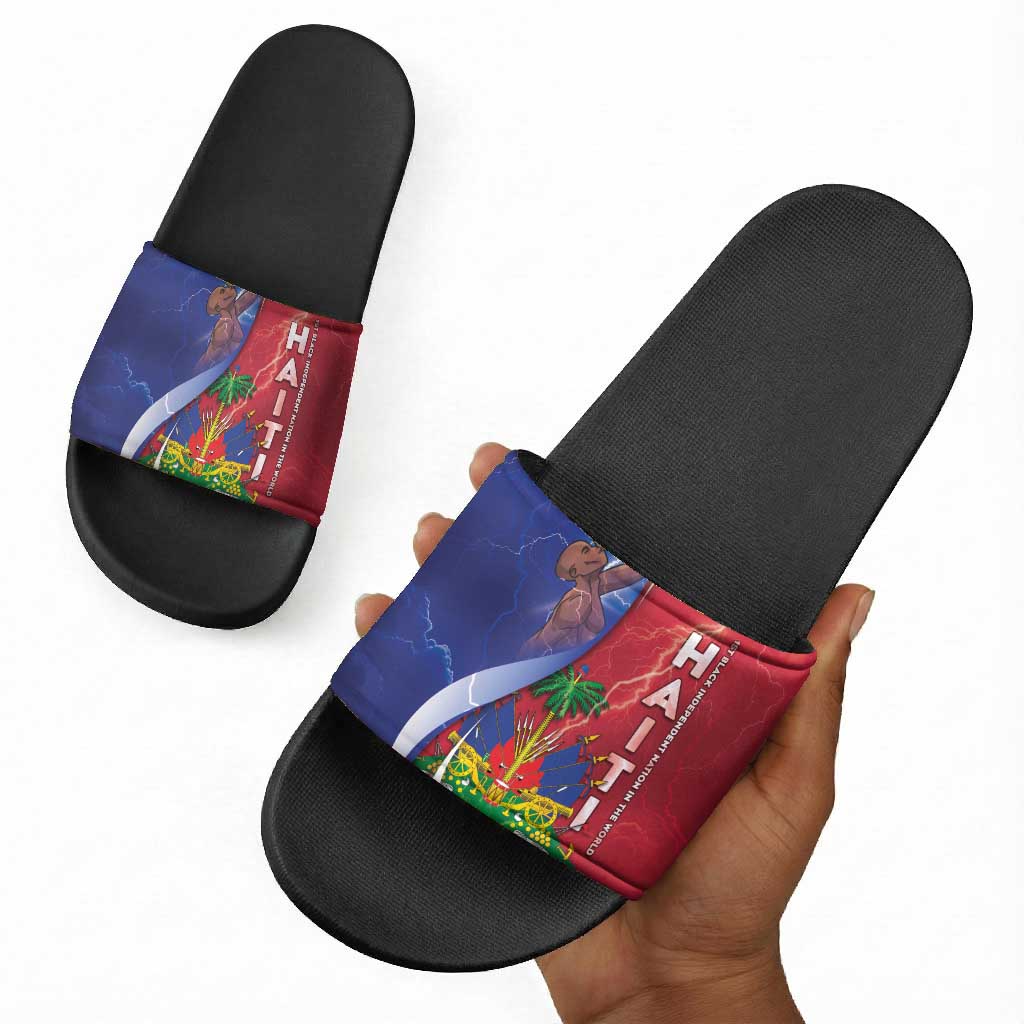 Haiti Independence Day Slide Sandals The First Black Independent Nation
