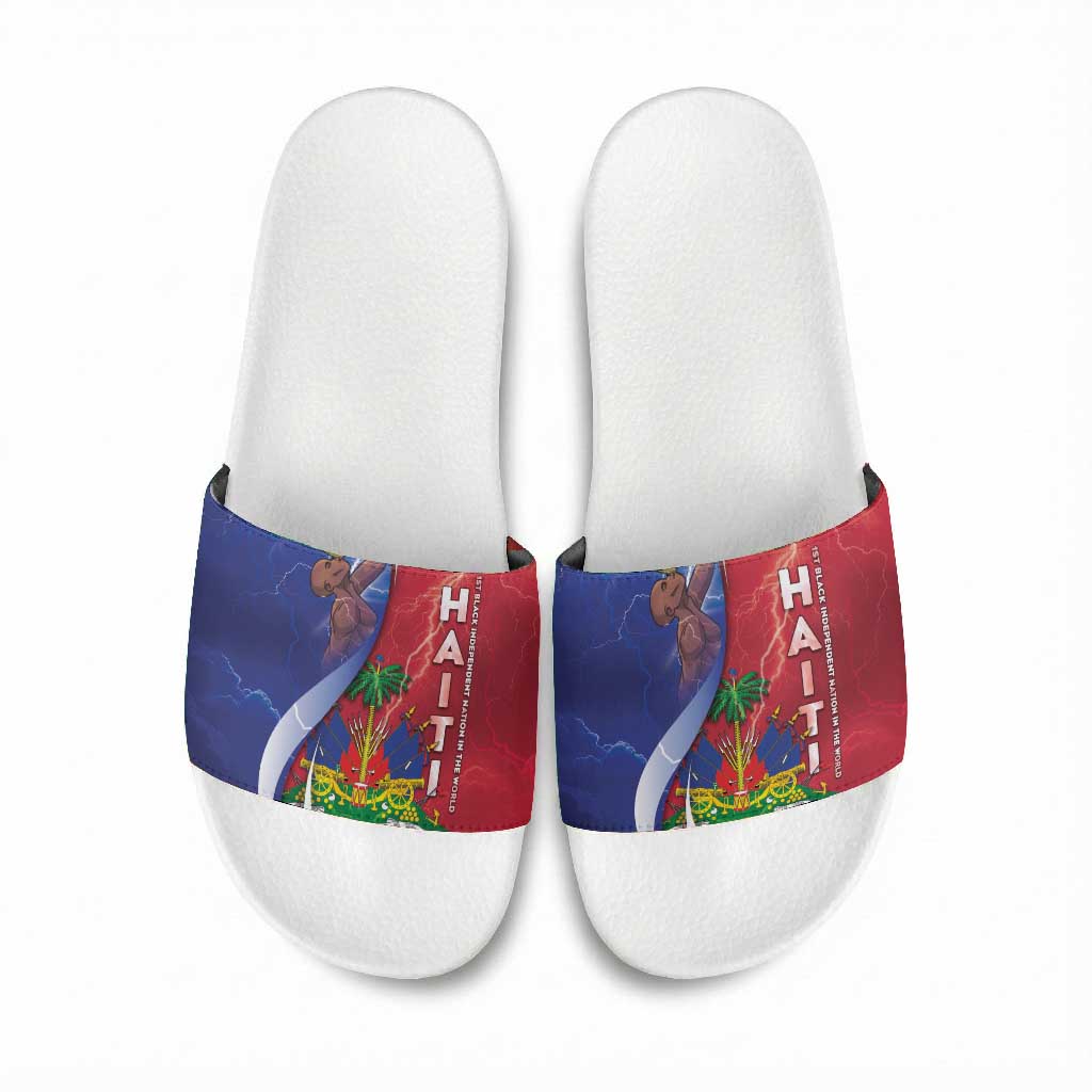 Haiti Independence Day Slide Sandals The First Black Independent Nation