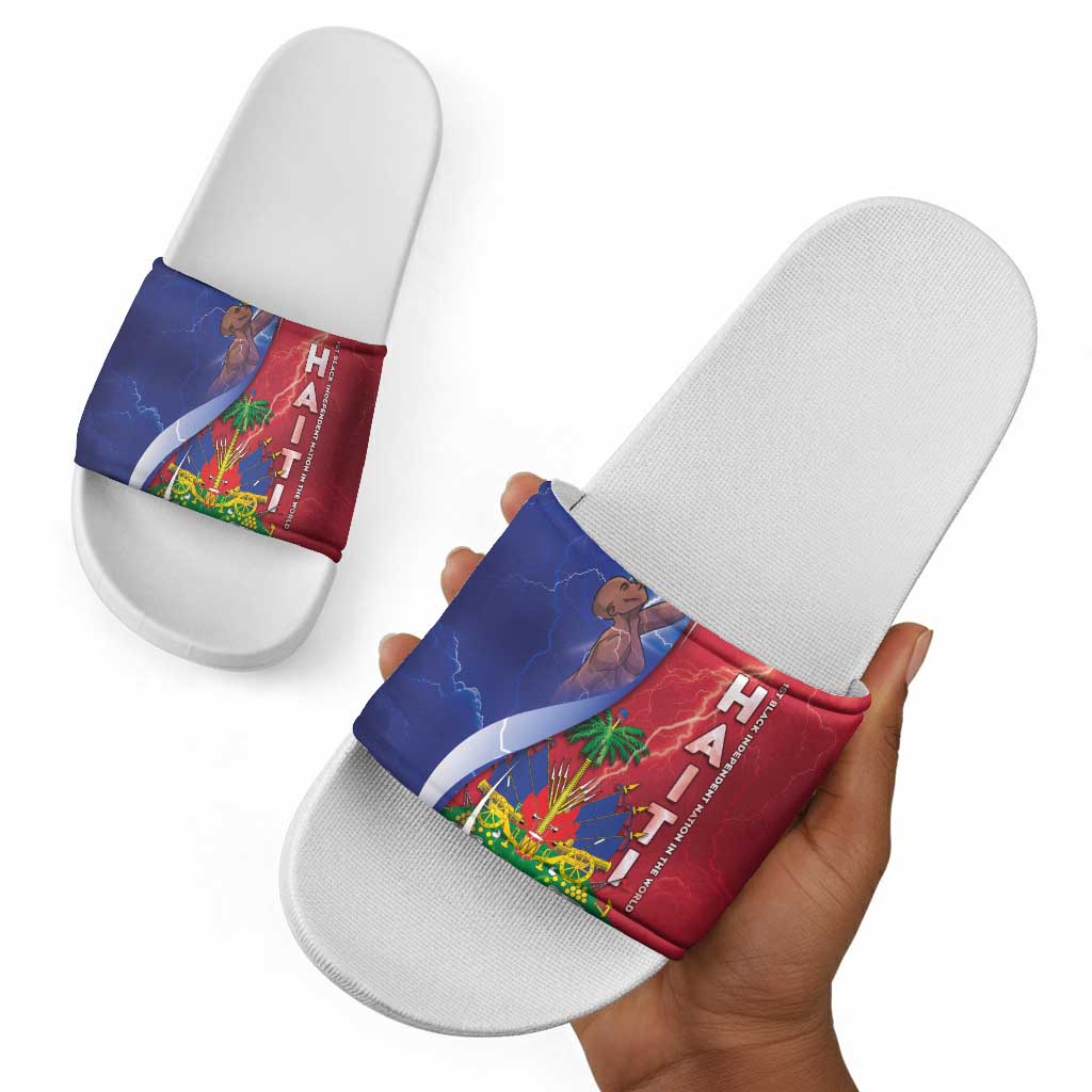 Haiti Independence Day Slide Sandals The First Black Independent Nation