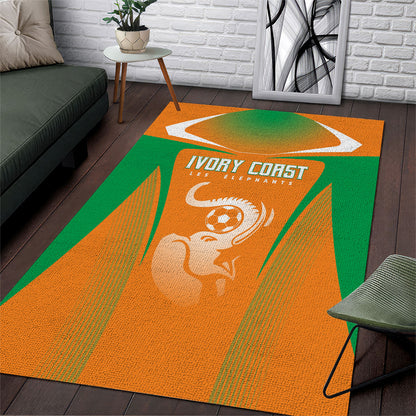 Ivory Coast Football 2026 Area Rug Go Les Elephants