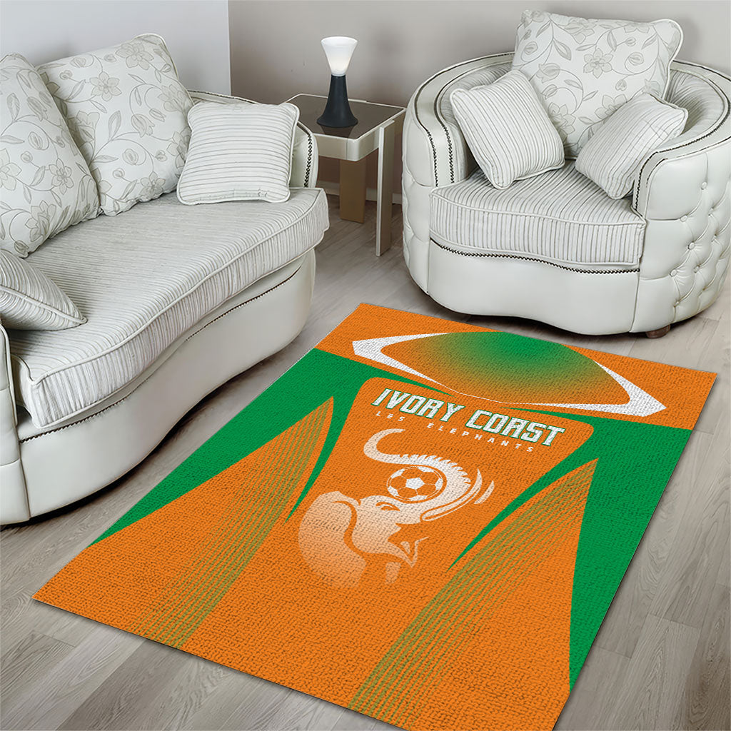 Ivory Coast Football 2026 Area Rug Go Les Elephants