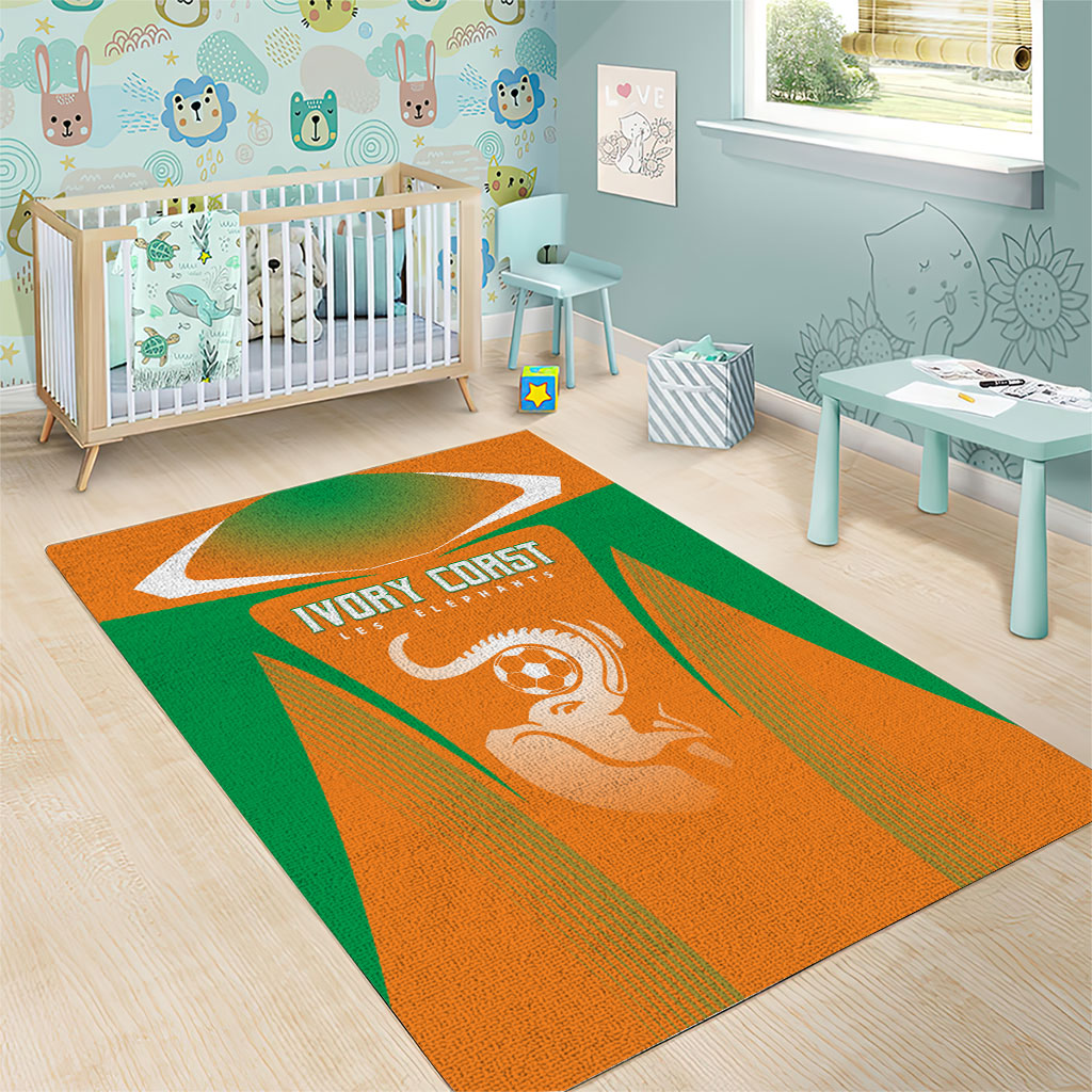 Ivory Coast Football 2026 Area Rug Go Les Elephants