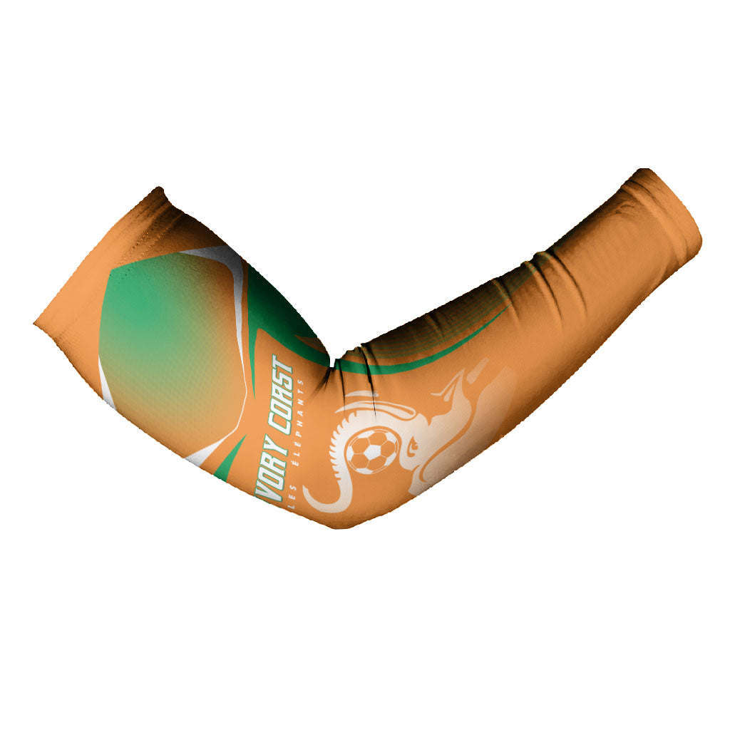 Custom Ivory Coast Football 2026 Arm Sleeves Go Les Elephants