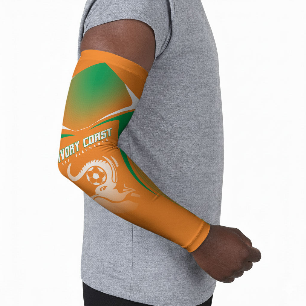 Custom Ivory Coast Football 2026 Arm Sleeves Go Les Elephants